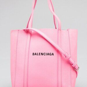 Balenciaga Neon Pink Calfskin Leather XXS Tote Bag